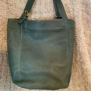 Vintage COACH Light Green Hobo Bucket Tote/ Shoulder Bag